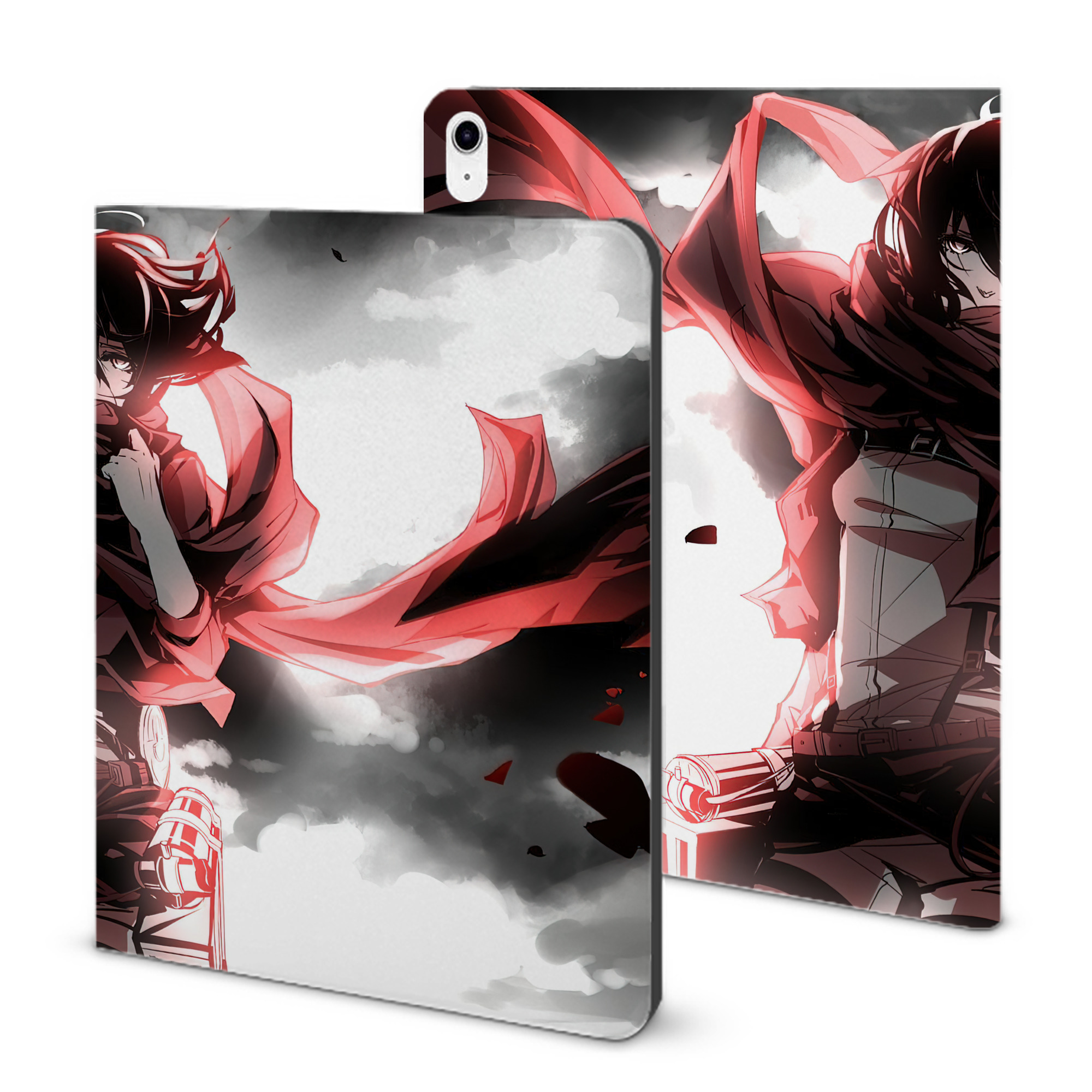 （画像用） 進撃の巨人 Attack on Titan IPad ケース ブック型 PUレザー TPU 耐衝撃 軽量 薄型 ペン収納なし 全面保護 IPad 各モデル対応
